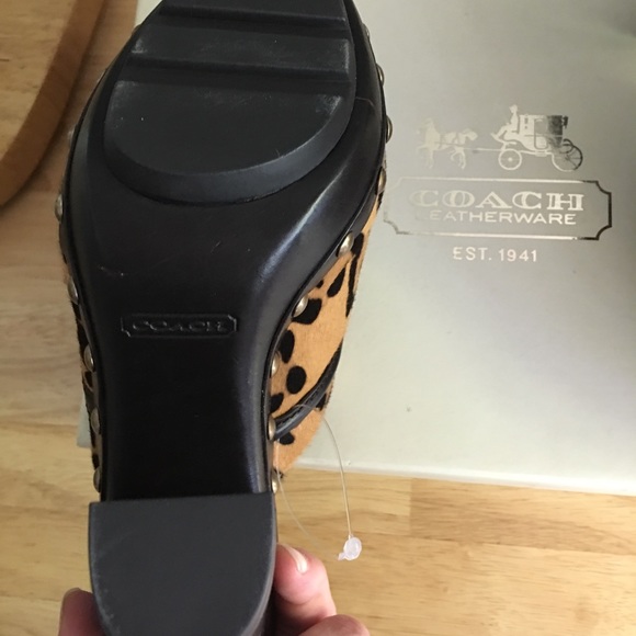 Brand new in box coach cheetah clogs - Picture 5 of 6